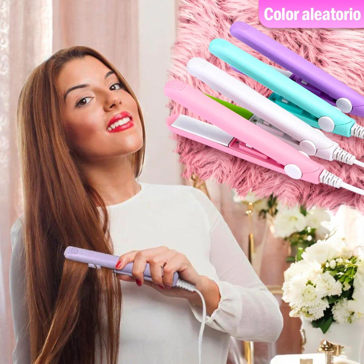 Mini Plancha para Cabello Viajera X2 Unidades