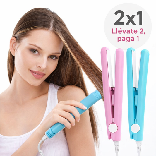 Mini Plancha para Cabello Viajera X2 Unidades