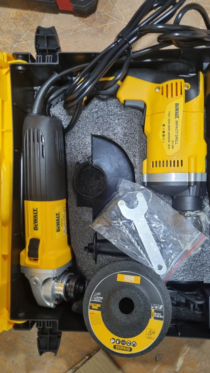 Combo Taladro percutor y Pulidora DeWALT + Maletín